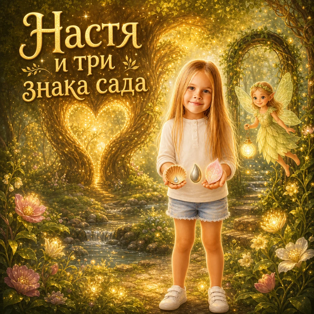 Обложка книги «Настя и три знака сада»