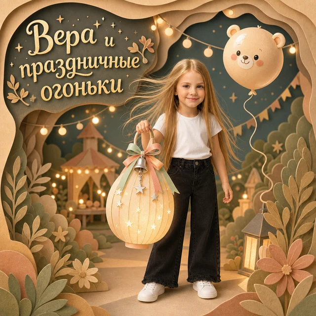 Обложка книги «Вера и праздничные огоньки»