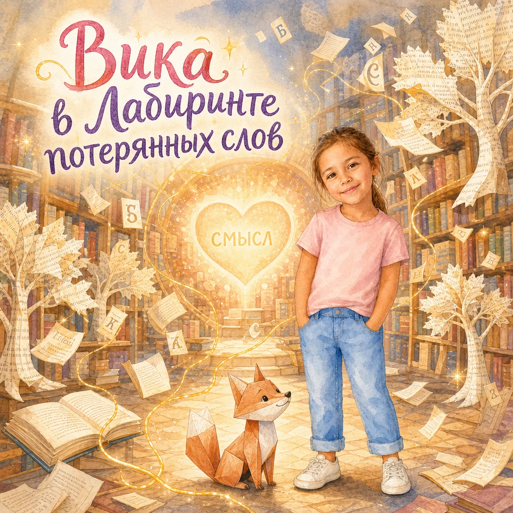Обложка книги «Вика в Лабиринте потерянных слов»